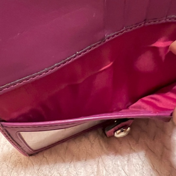 SOLD Coach Rectangular Fuchsia Wallet - Picture 9 of 11